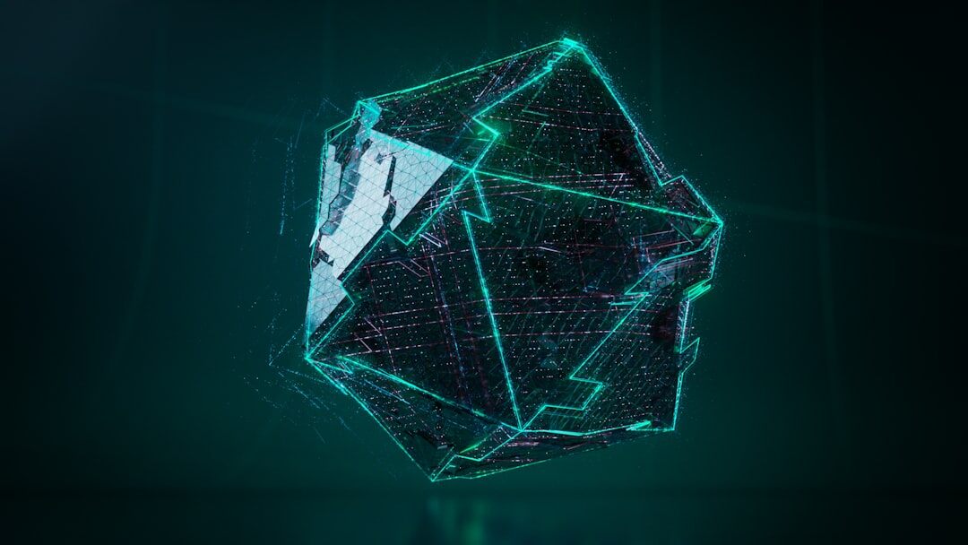 Abstract digital globe with data network connections and streams of light